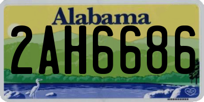 AL license plate 2AH6686