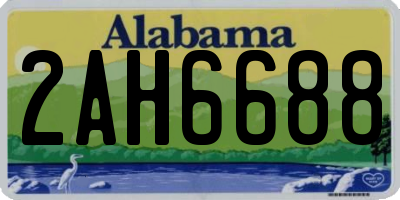 AL license plate 2AH6688