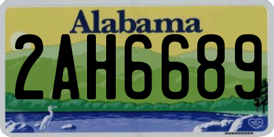 AL license plate 2AH6689