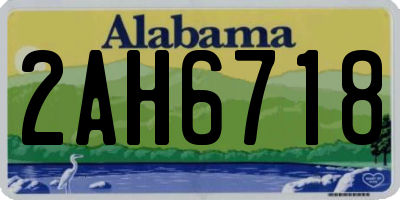 AL license plate 2AH6718