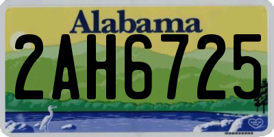 AL license plate 2AH6725