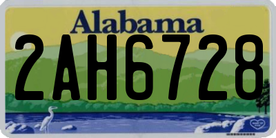 AL license plate 2AH6728