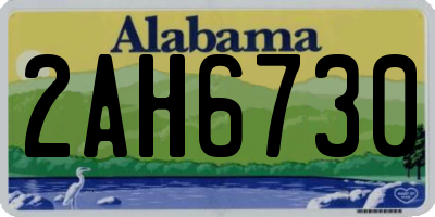 AL license plate 2AH6730