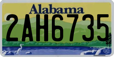 AL license plate 2AH6735