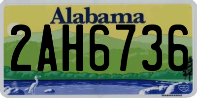 AL license plate 2AH6736