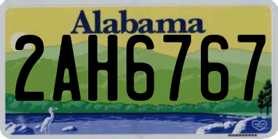 AL license plate 2AH6767
