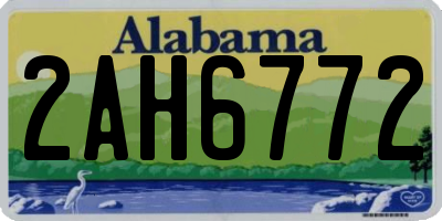 AL license plate 2AH6772