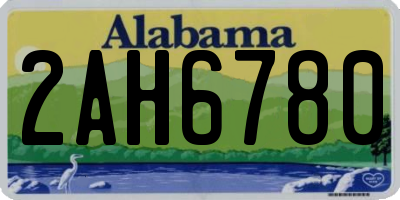 AL license plate 2AH6780