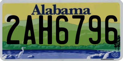 AL license plate 2AH6796