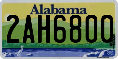 AL license plate 2AH6800