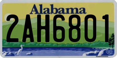 AL license plate 2AH6801