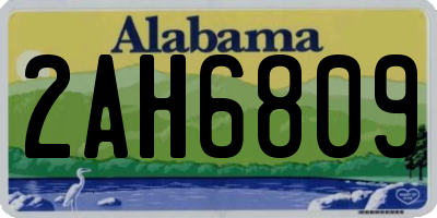 AL license plate 2AH6809