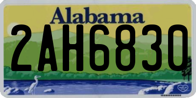 AL license plate 2AH6830