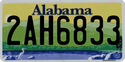 AL license plate 2AH6833