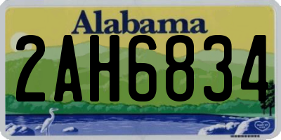 AL license plate 2AH6834