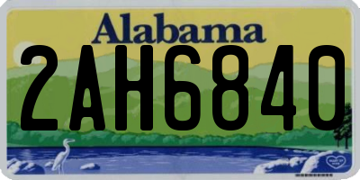AL license plate 2AH6840
