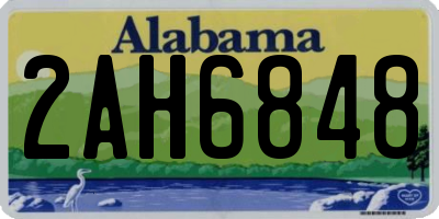 AL license plate 2AH6848