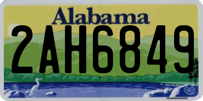 AL license plate 2AH6849