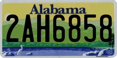 AL license plate 2AH6858