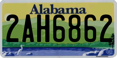 AL license plate 2AH6862