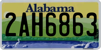 AL license plate 2AH6863