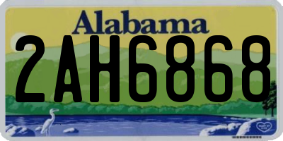 AL license plate 2AH6868
