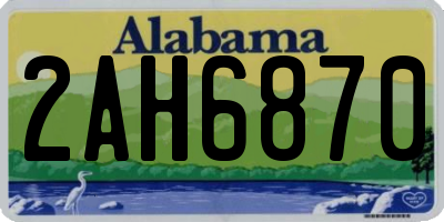 AL license plate 2AH6870