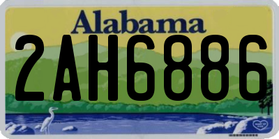AL license plate 2AH6886