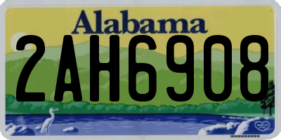 AL license plate 2AH6908