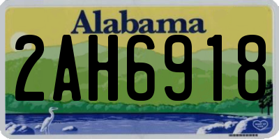 AL license plate 2AH6918