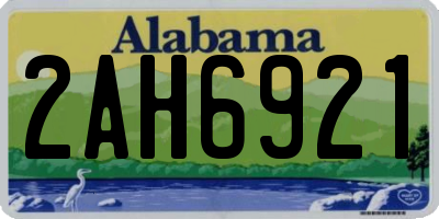 AL license plate 2AH6921