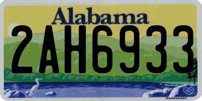 AL license plate 2AH6933