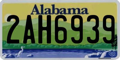AL license plate 2AH6939