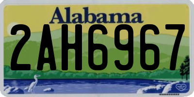AL license plate 2AH6967