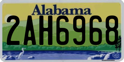 AL license plate 2AH6968