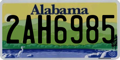 AL license plate 2AH6985
