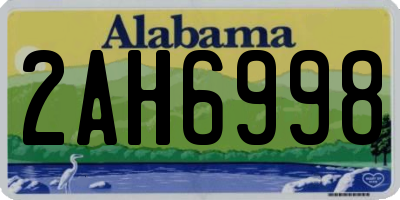 AL license plate 2AH6998