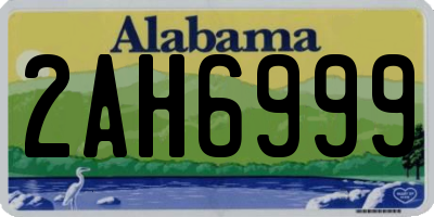 AL license plate 2AH6999