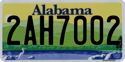 AL license plate 2AH7002