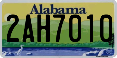 AL license plate 2AH7010