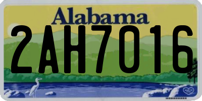 AL license plate 2AH7016