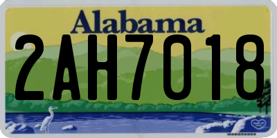 AL license plate 2AH7018