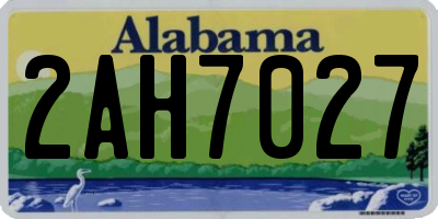 AL license plate 2AH7027