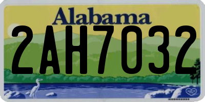 AL license plate 2AH7032