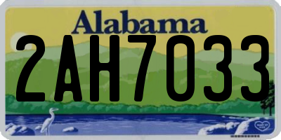 AL license plate 2AH7033