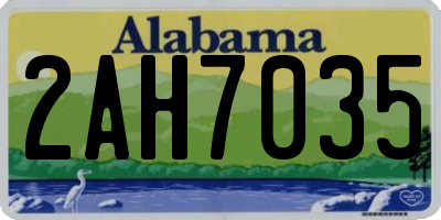AL license plate 2AH7035