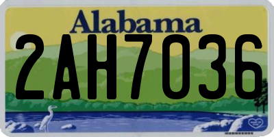 AL license plate 2AH7036
