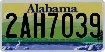 AL license plate 2AH7039