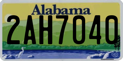 AL license plate 2AH7040