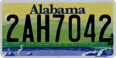 AL license plate 2AH7042